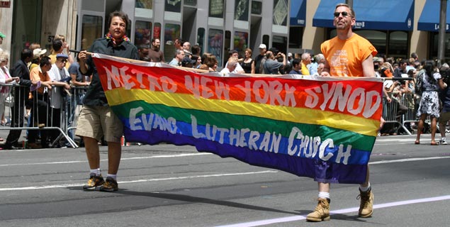 Evangelical Lutherans at a gay rights parade