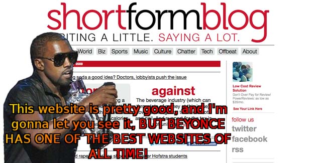 Kanye insults ShortFormBlog