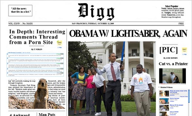 Digg as a newspaper